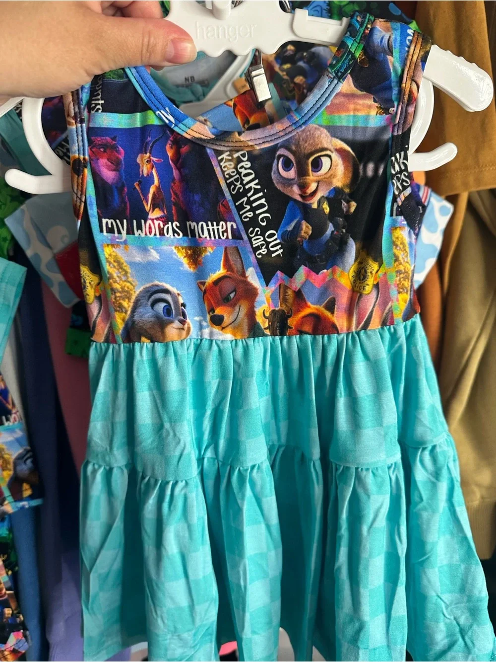 BAMBOO Zootopia exclusive design Girls tank top peplum Set daywear